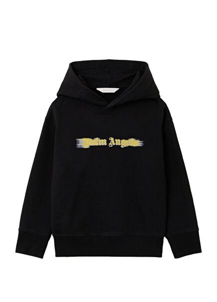 Siyah Sarı Kapüşonlu Erkek Çocuk Sweatshirt