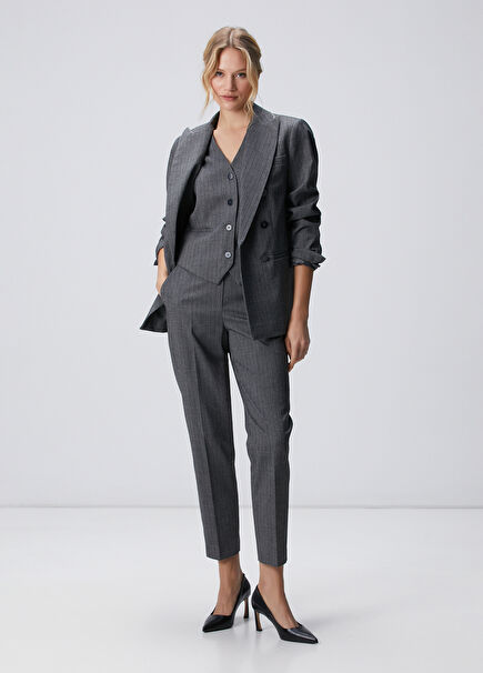 Anthracite Wool Blend Trousers