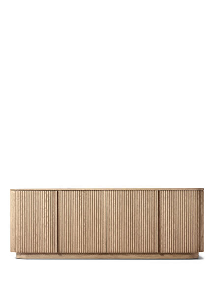 Destiny Light Oak Wood 4-Door Console