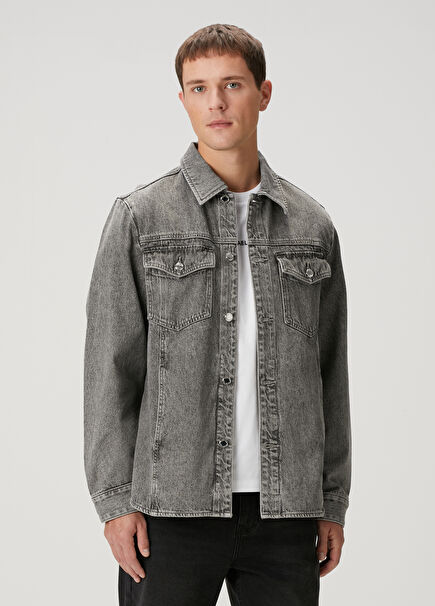 Grey Denim Coat