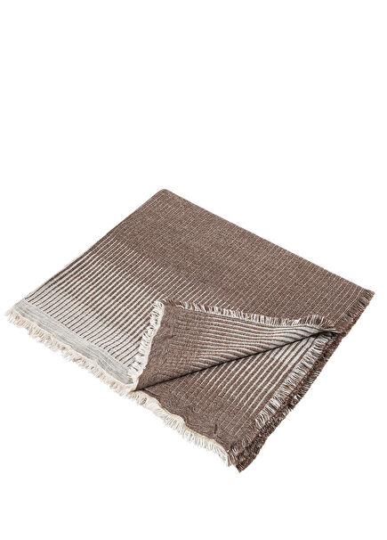 Amaya Kahverengi Saçaklı Koltuk Örtüsü 100 x 170 cm