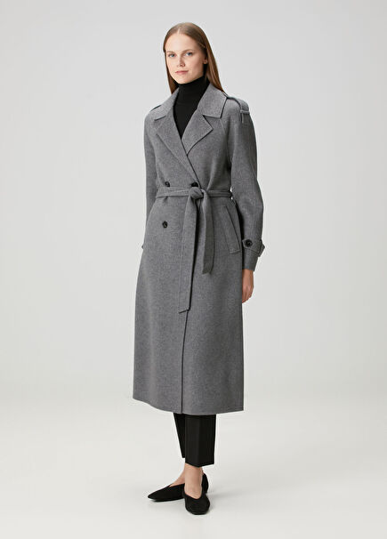 Savina Grey Wool Coat