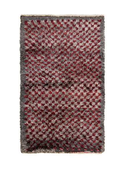 Tanman Dama Desenli El Dokuma Tülü Halı 121x200 cm