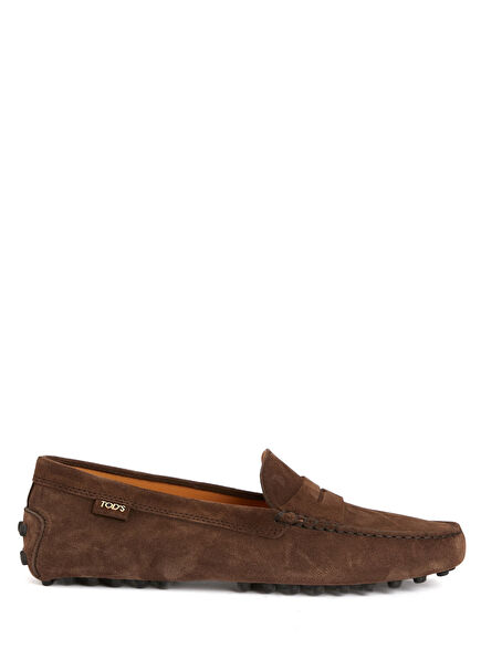 Koyu Kahverengi Kadın Süet Loafer