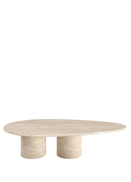 Serenity Travertine Beige Coffee Table