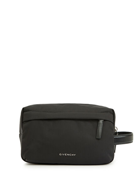 Siyah Logo Detaylı Tıraş Çantası