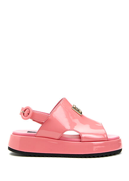 Pembe Kız Çocuk Deri Sandalet