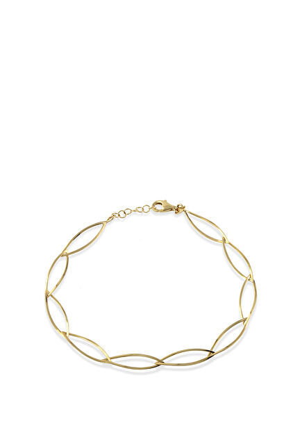 Oval Station 14K Women's Gold Bracelet