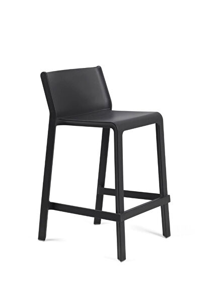 Trill Anthracite İstiflenebilir Mini Bar Sandalyesi