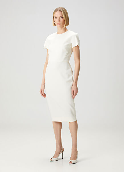 Cream Midi Dress