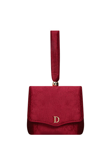 Gertrude Burgundy Velvet Women's Evening Dress