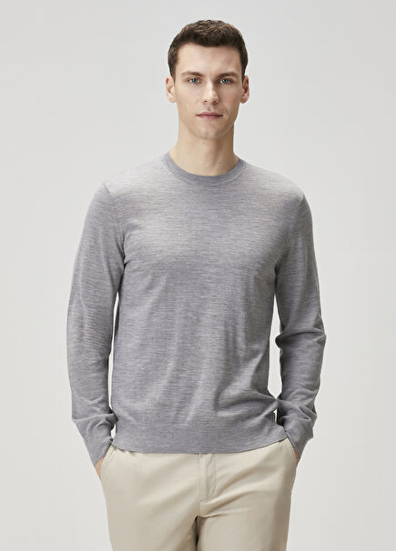 Regal Grey Wool Sweater