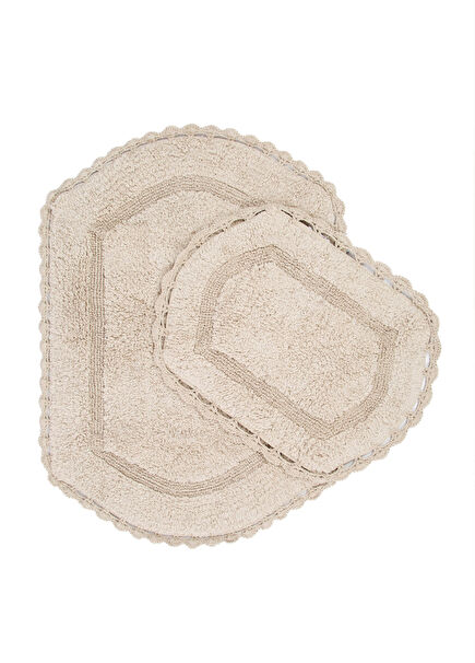Dale Beige 2-Piece Bath Mat Set
