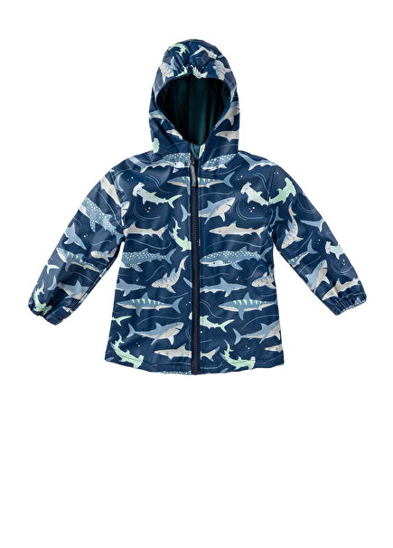 Shark Hooded Lined Polyurethane Raincoat