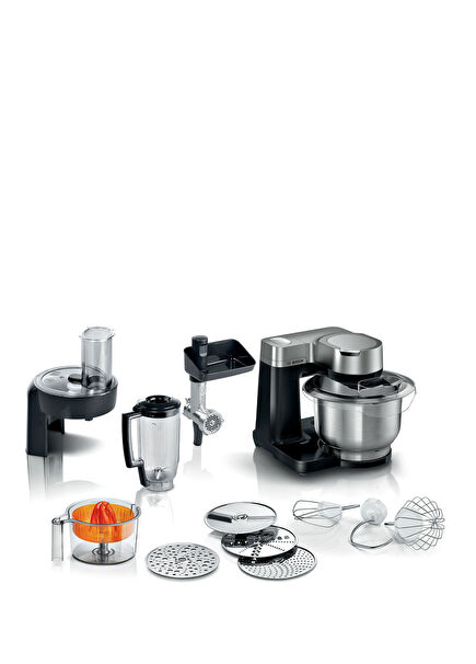 Bosch MUMS2VM40 Siyah Gümüş Çelik 900 W Mutfak Makinesi