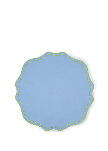 Blue Scallop Linen Placemat