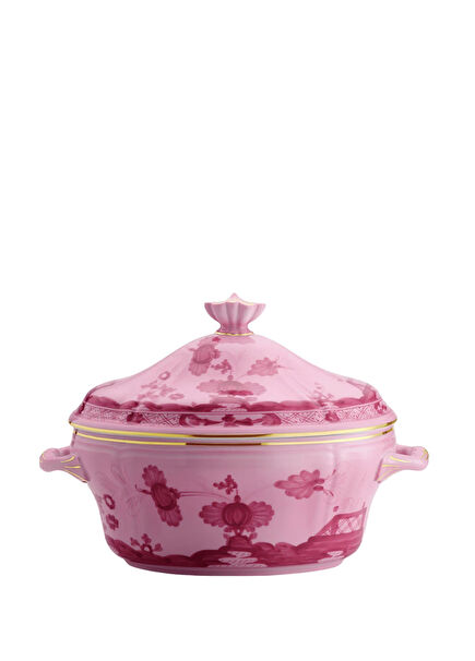 Oriente Italiano Porpora Pink Porcelain Soup Pot 27.5 cm
