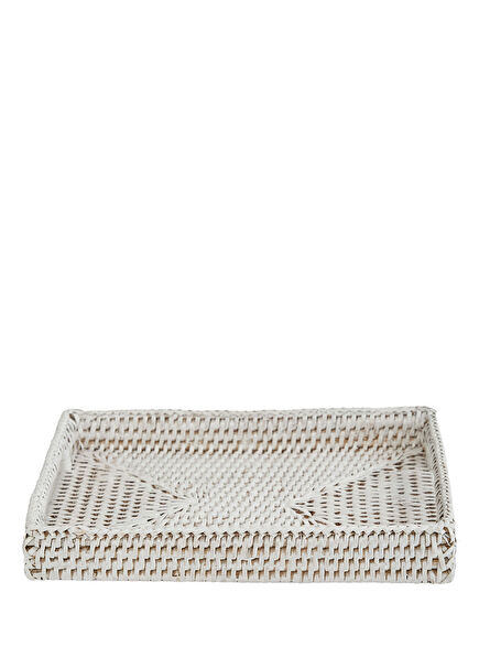 Dikdörtgen Beyaz Sepet Tepsi