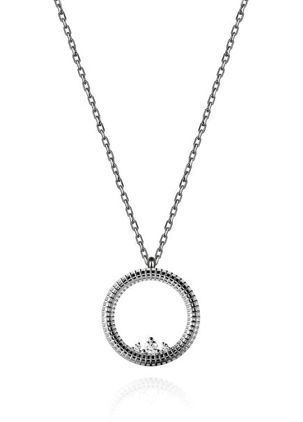 Midi Princess Semita Rhodium Plated 925 Sterling Silver Women's Necklace