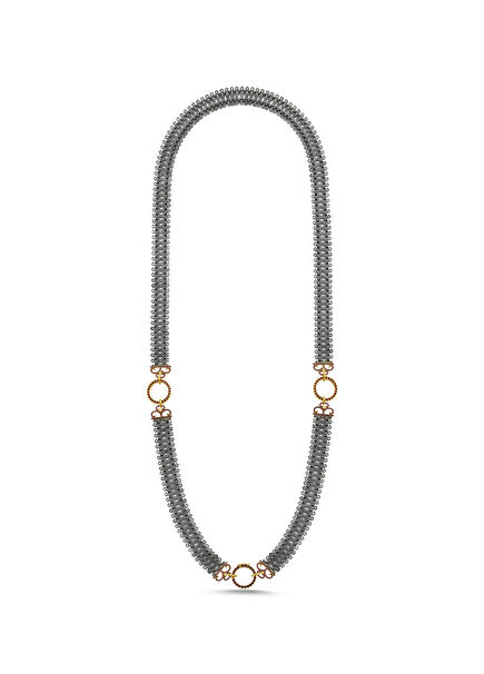 Lace Book Chain Kadın Altın Kaplama Kolye