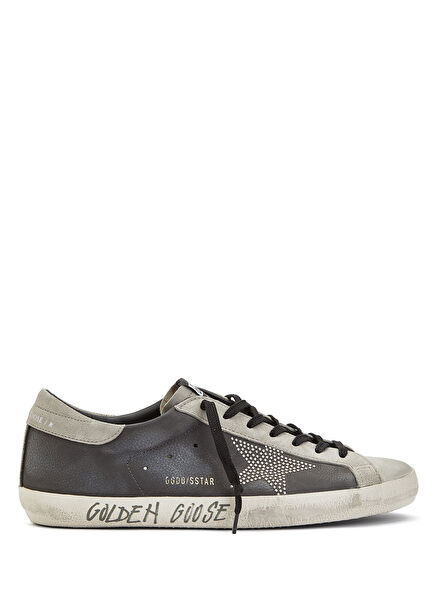 Super Star Anthracite Men's Leather Sports Shoes