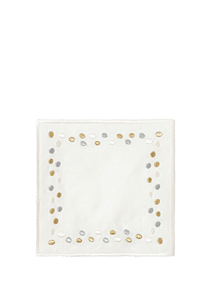 Çakıltaşı Kırık Beyaz Keten 4'lü Kokteyl Peçete