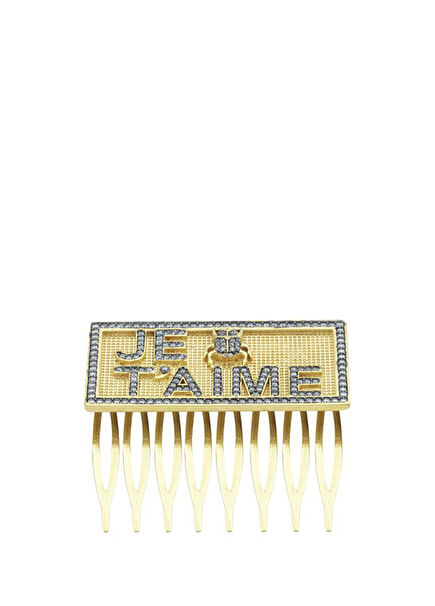 Je T'aime Women's Gold Plated Hair Clip