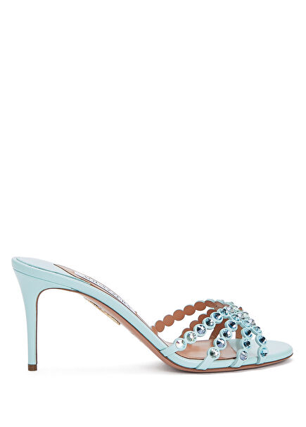 Tequila Blue Leather Slippers