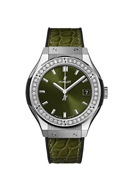 Classic Fusion Titanyum Green Diamonds Kadın Saat