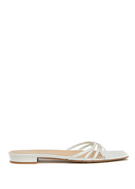 Ecru Women's Leather Mules