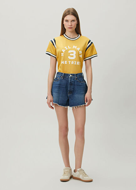 Koyu Mavi Denim Şort