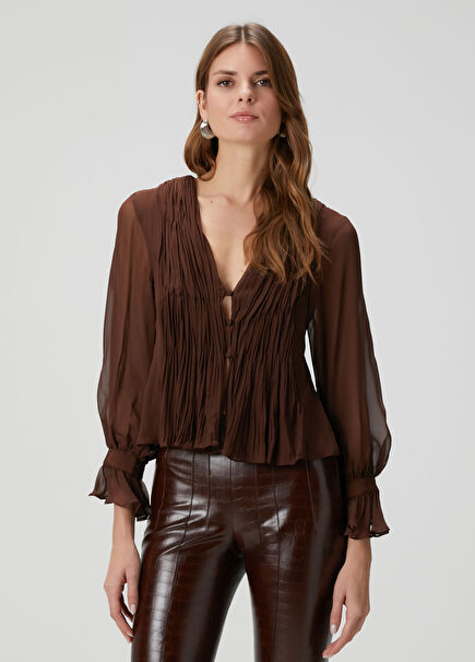 Dina Brown Blouse