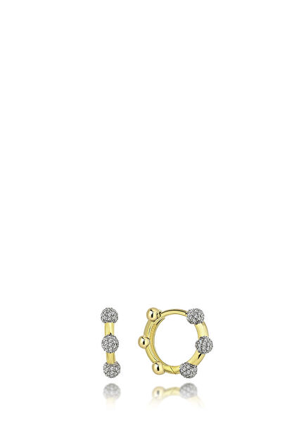 Galaxy Diamond 14K Gold Mini Women's Hoop Earrings