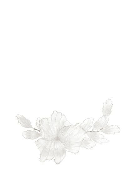 Olera White Crystal Stone Women's Veil Accessory