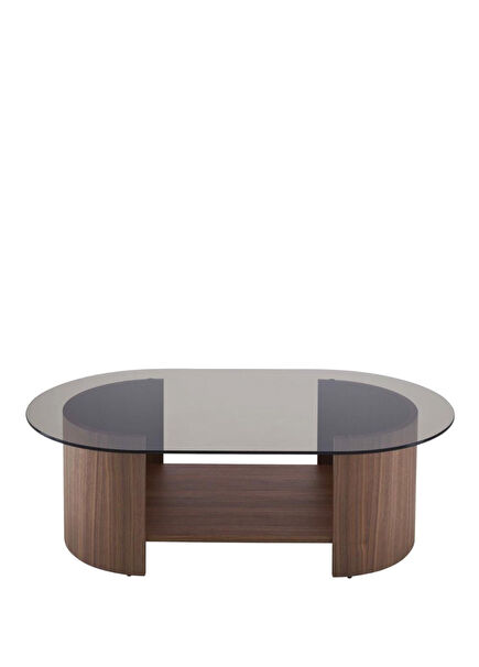 Ove Kahverengi Masif Ahşap Orta Sehpa