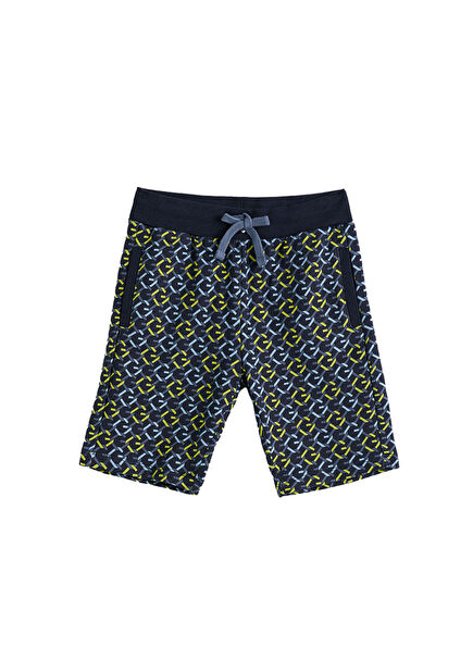 Patterned Short Sleeve Boys' Shorts