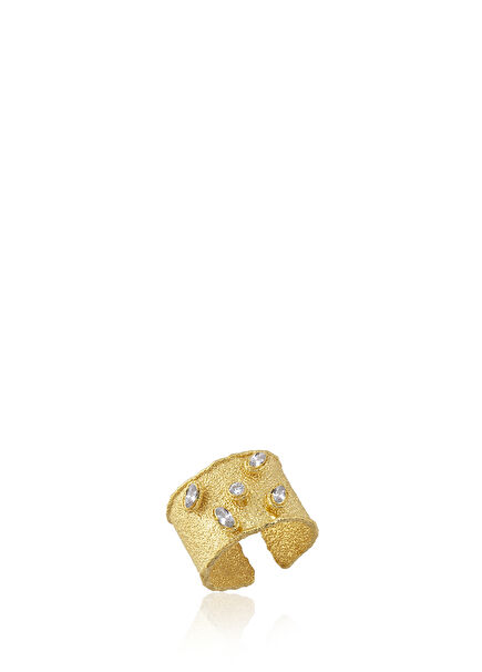 Cesare Swarovski Taş 24 Ayar Altın Kaplama Kadın Yüzük 