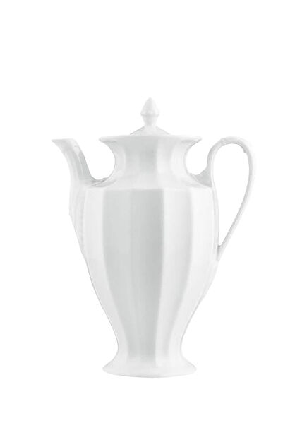 Grecque White White Porcelain Teapot 1200 ml