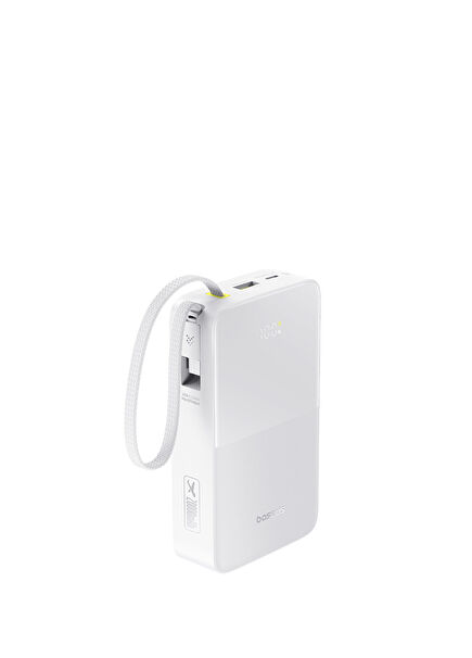 EnerFill Bipow2 Pro Beyaz USB-C Kablolu 22,5 W LED Ekranlı Powerbank