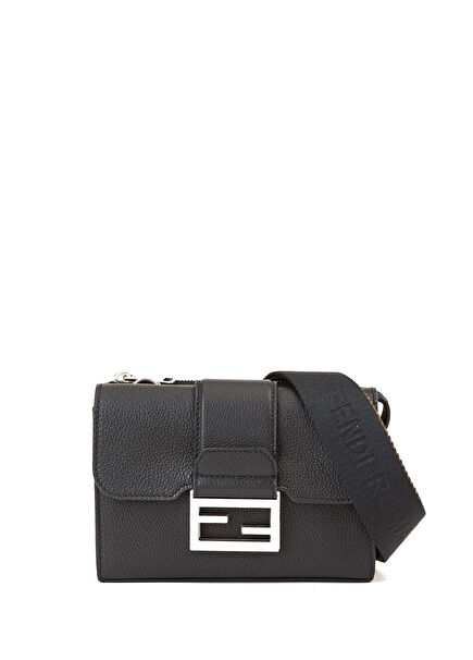 Siyah Erkek Deri Çapraz Çanta