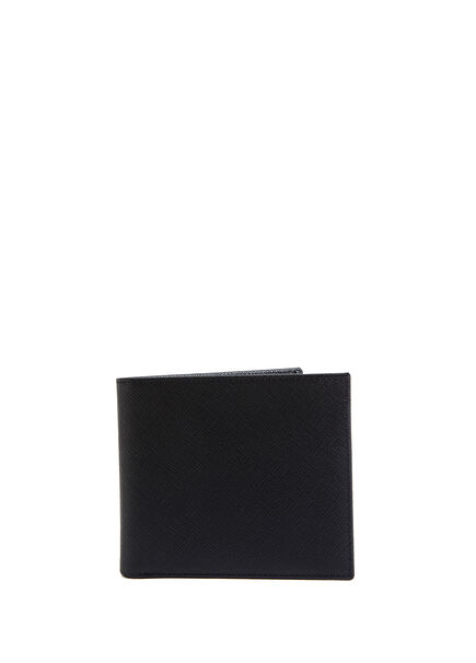 Black Textured Men's Leather Wallet