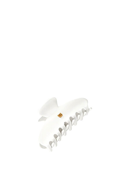 Cellulose Acetate Pince A Cheveux Beyaz Orta Boy Kadın Toka