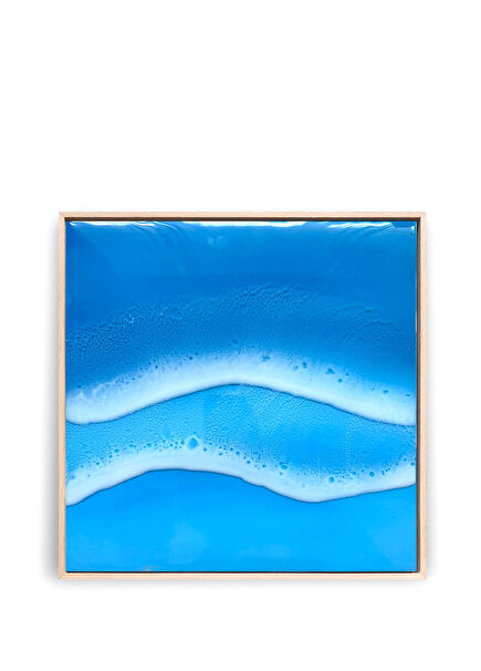 Azure Wood Epoxy Table 30 x 30 cm