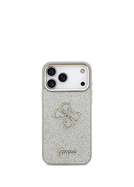 iPhone 17 Pro Max 4G Glitter Magsafe Large Metal Camera Frame Grey Compatible Phone Case