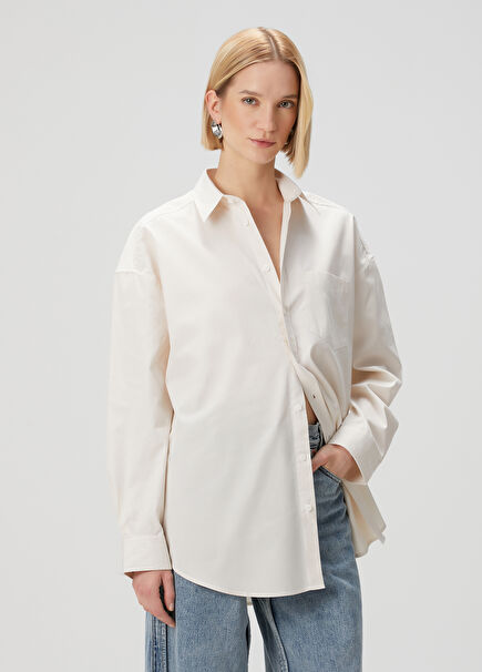Wenders Beige White Striped Shirt