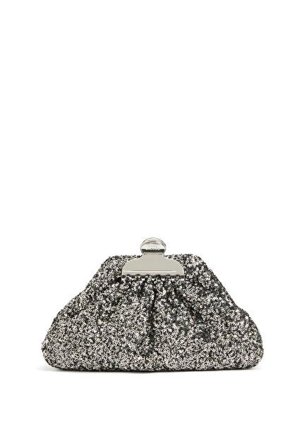 The Small Claw Silver Payetli Kadın Çanta