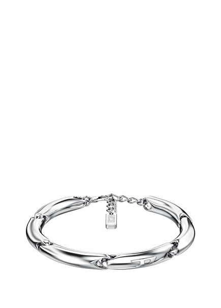 DJDX1696-040 Metallic Grey Steel Unisex Bracelet