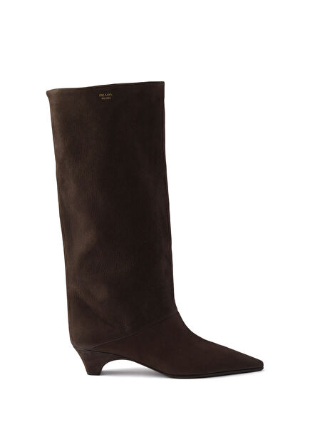 Kahverengi Deri Kadın Çizme