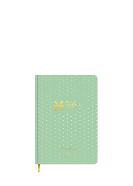 Sensuous Things Green A5 Pisces Hardcover Lined Notebook