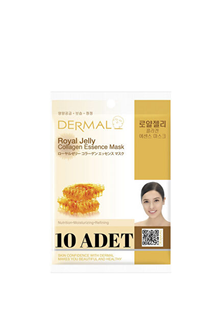 Nourishing Moisturizing Purifying Royal Jelly Extract Collagen 10-Pack Face Mask